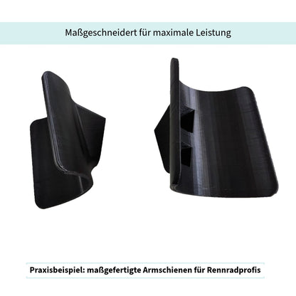 3D-gedruckte Armschienen aus Hochleistungsmaterial – ergonomisch und aerodynamisch optimiert
