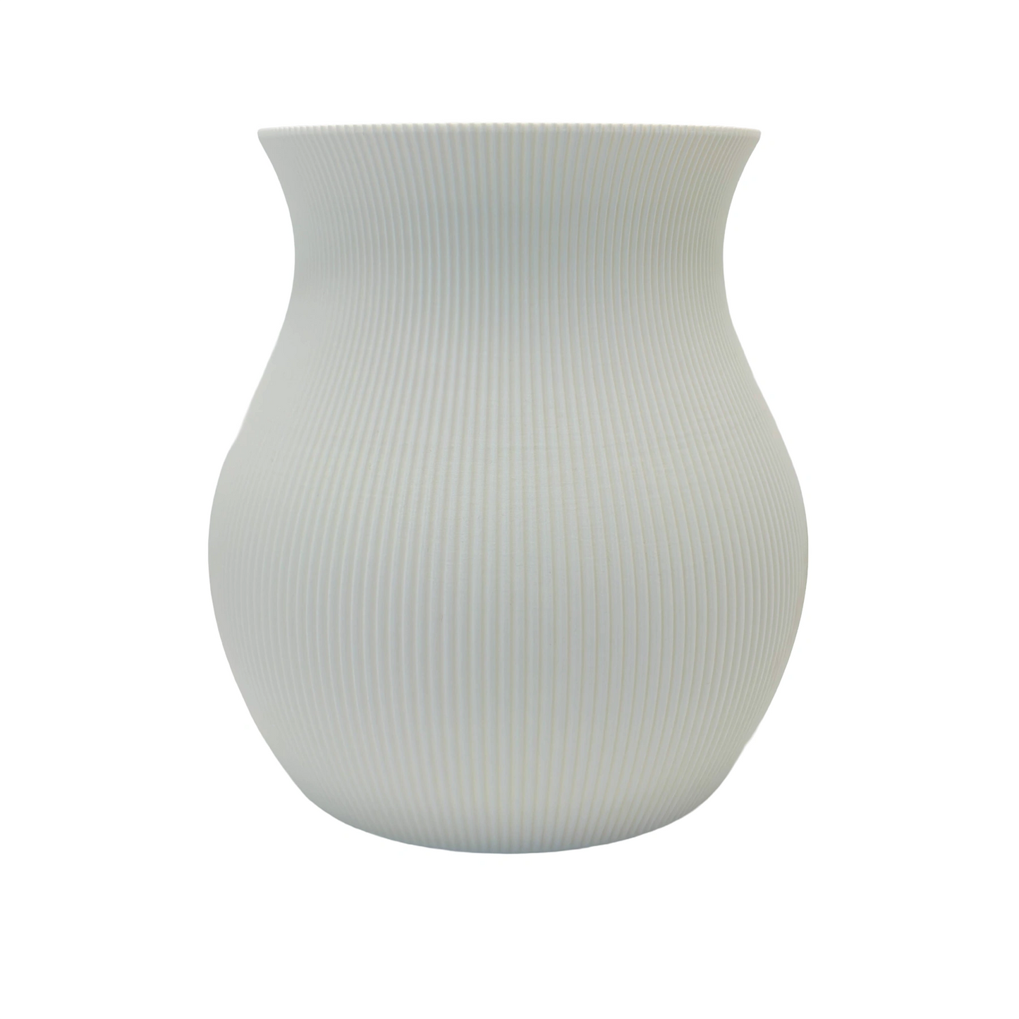 Wave Vase aus 3D-Druck in Weiss – dekorativ, personalisierbar und nachhaltig