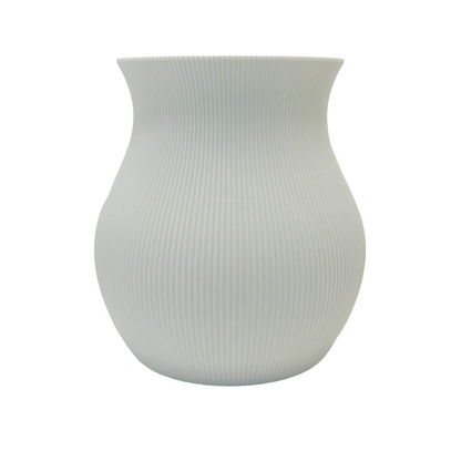 Wave Vase aus 3D-Druck in Weiss – dekorativ, personalisierbar und nachhaltig